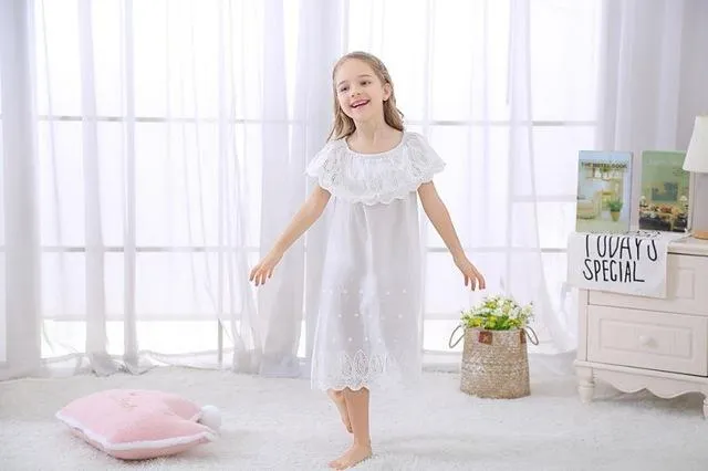 2019 new model princess sleepwear for girls nightgown for children girls sleepwear