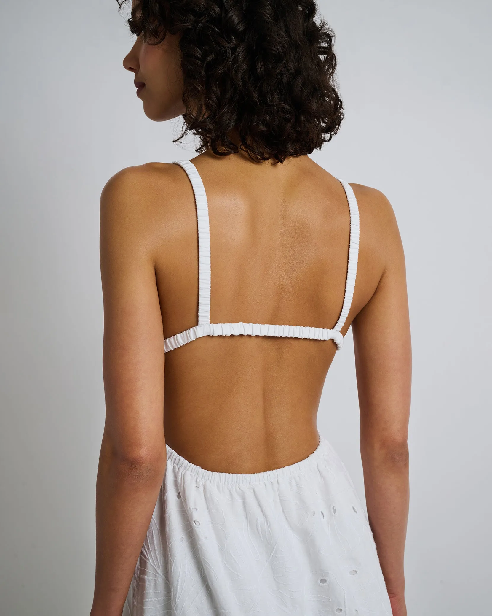 Air Linen Straight Neck Maxi Dress