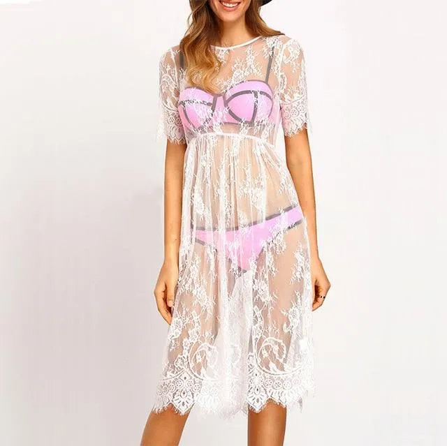 Black white off shoulder lace Nightgown Women Sexy Spaghetti Strap Patchwork Lingerie Dress Lace Sleepwear Sleepshirts Size S-XL
