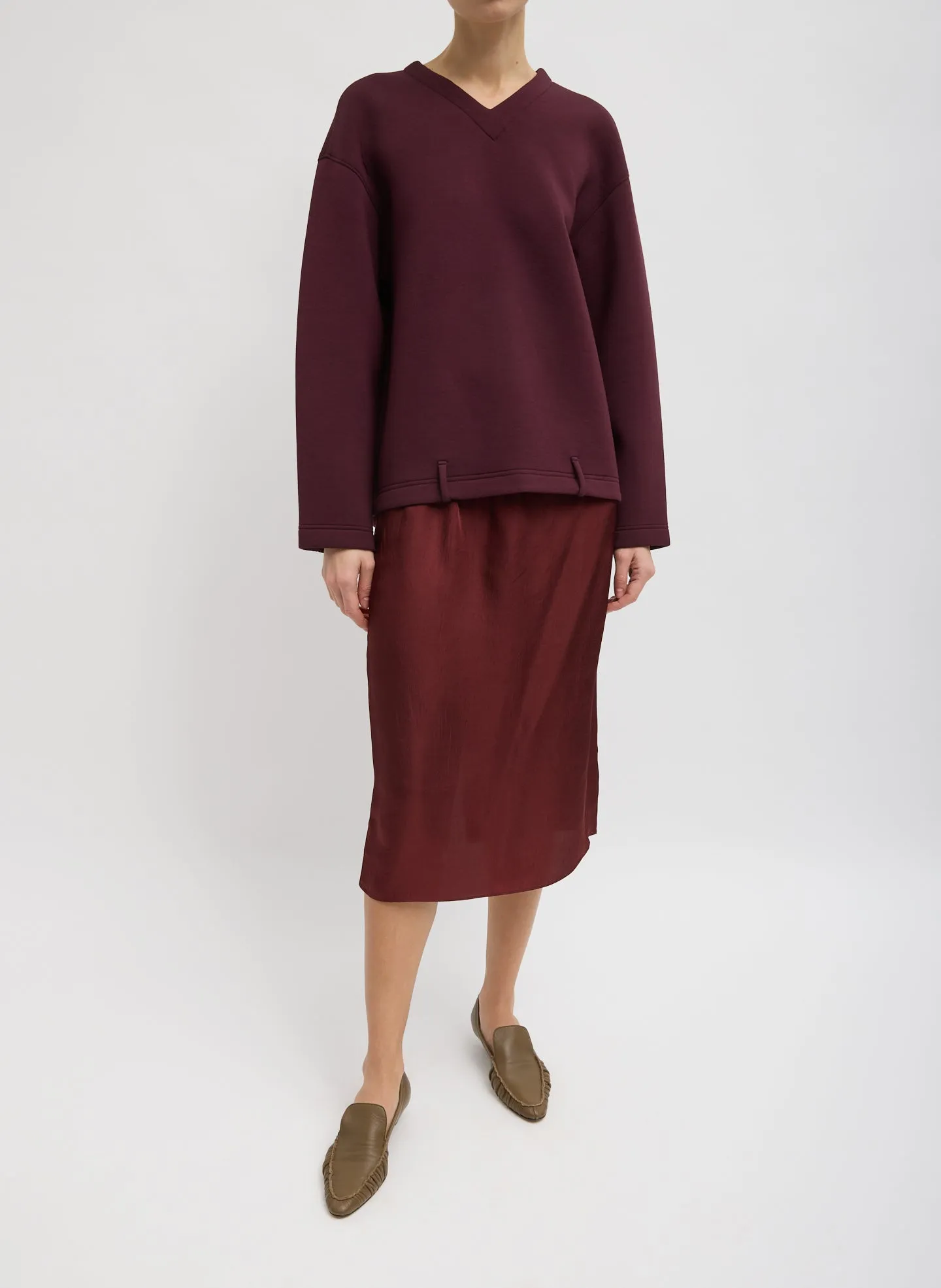 Bonded Viscose Easy V-Neck