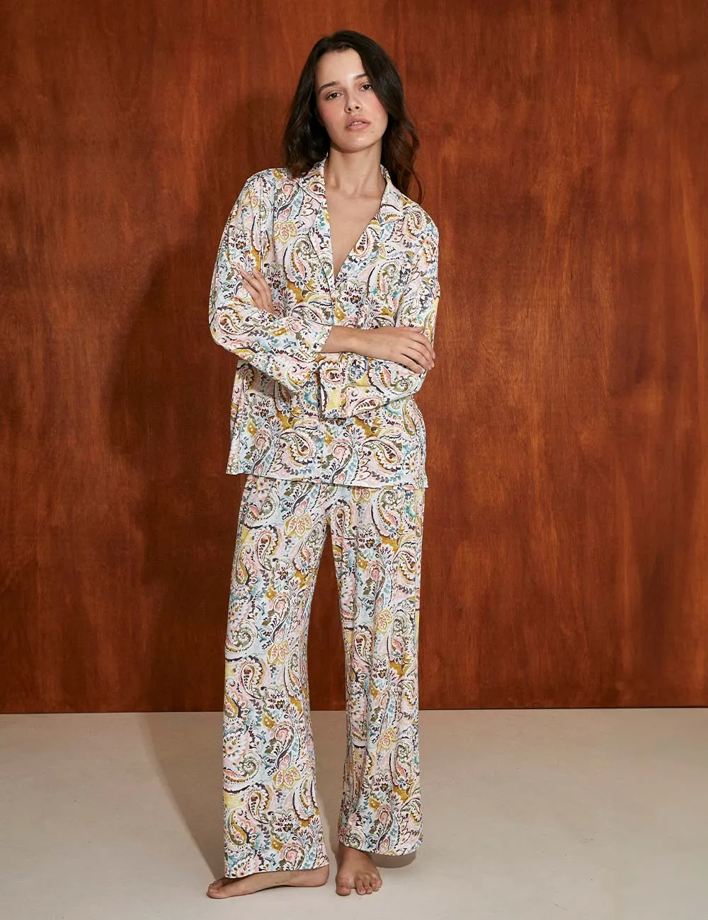 Boyfriend Agnes PJ Set Paisley