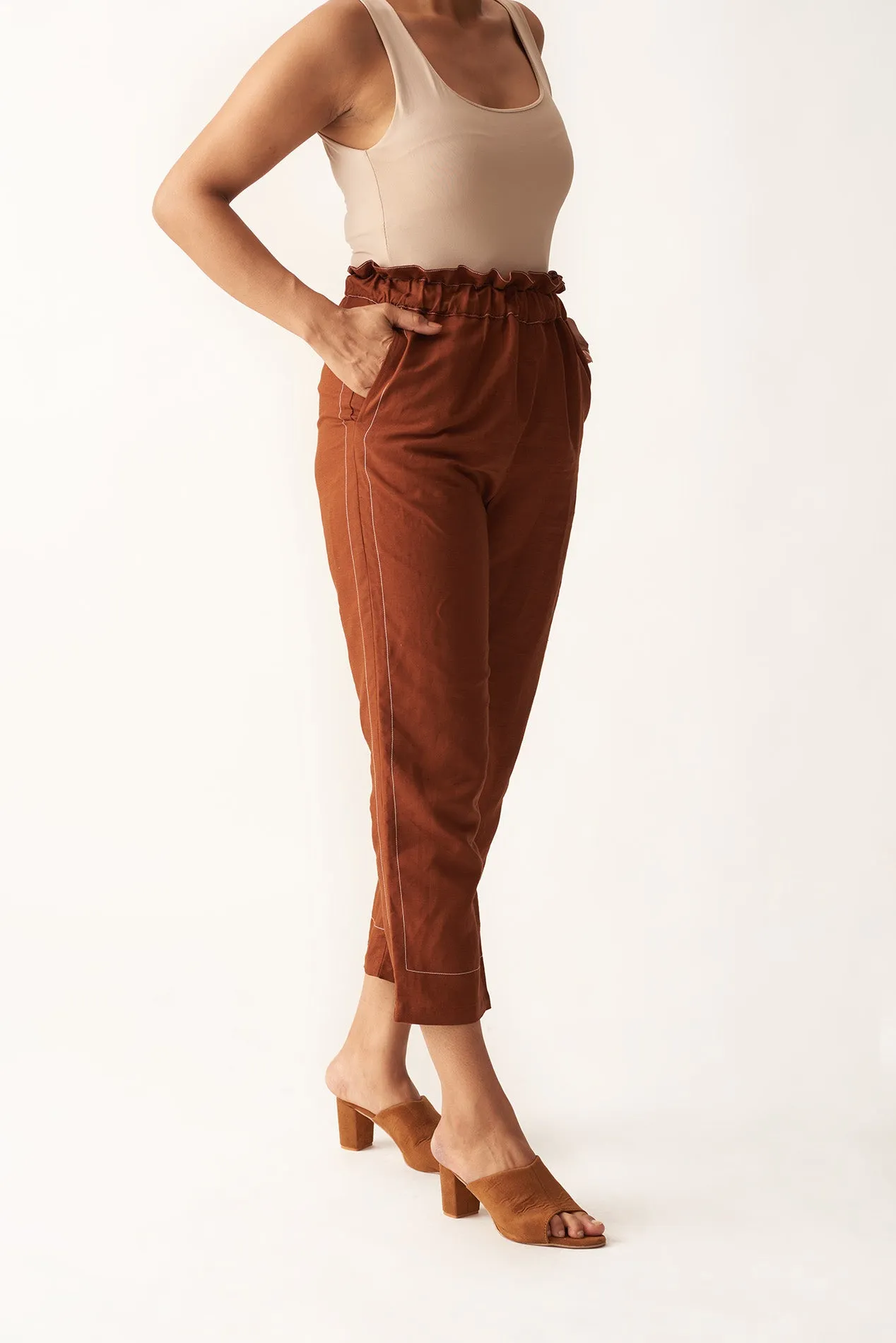 Casual Relaxed cotton Ankle Pants for Women
