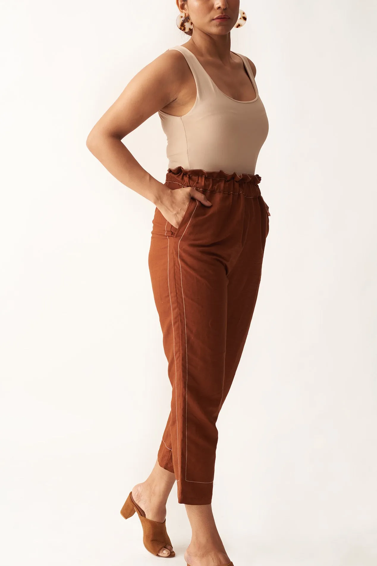 Casual Relaxed cotton Ankle Pants for Women