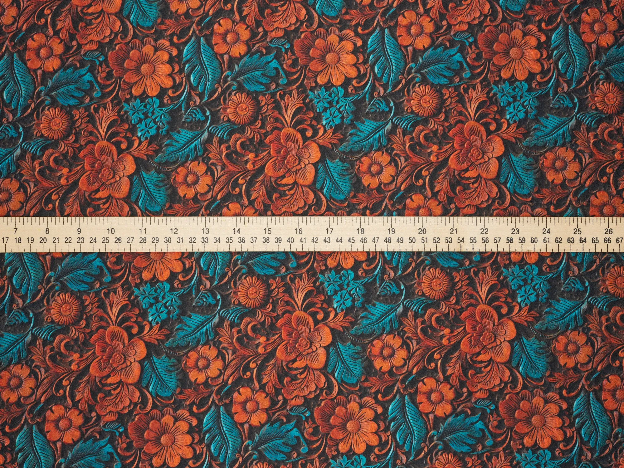 Charmeuse Satin  fabric by the yard -    Tooled floral