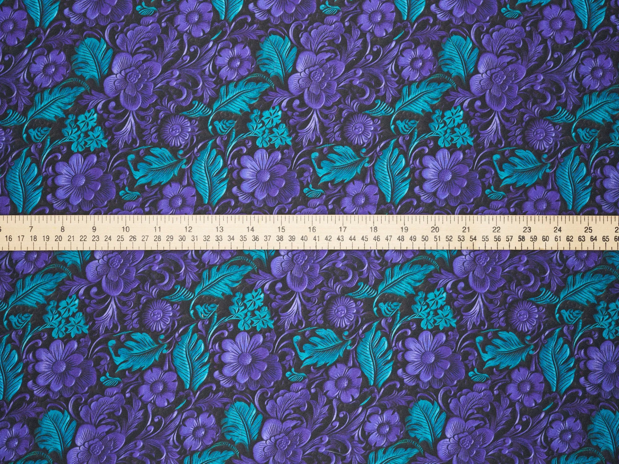 Charmeuse Satin  fabric by the yard -    Tooled floral