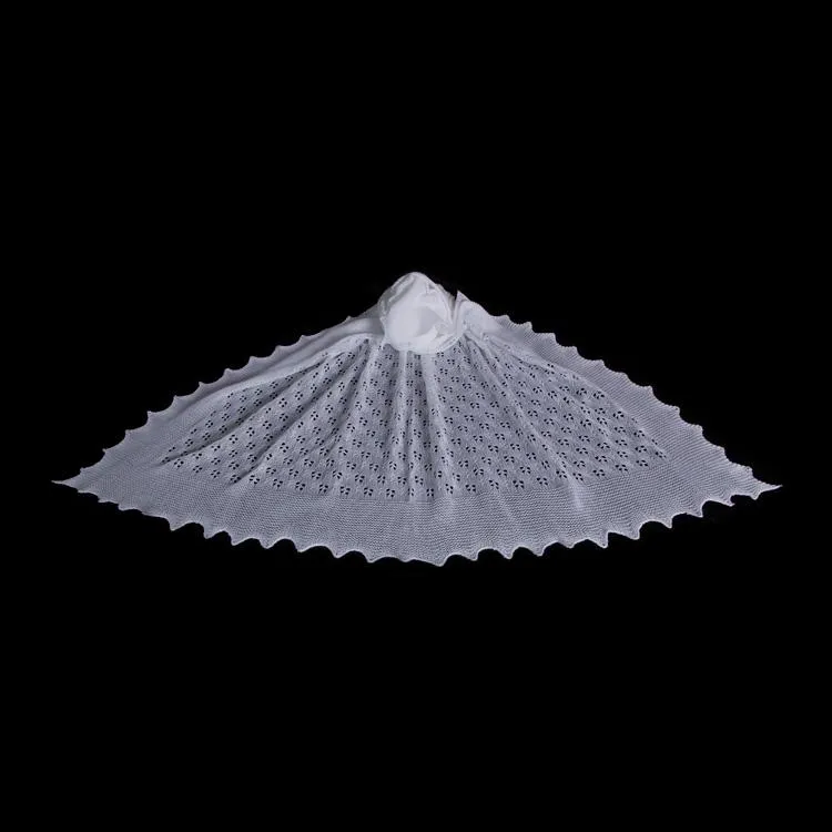 Cotton Christening Shawl White