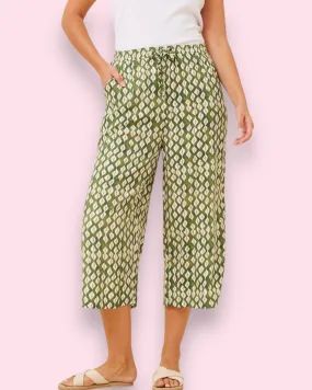 Ebony Printed Pants - Green