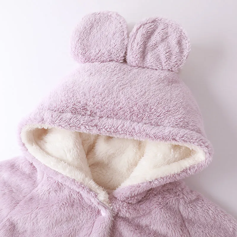 Fashion Girly Style Purple Hooded Pajamas