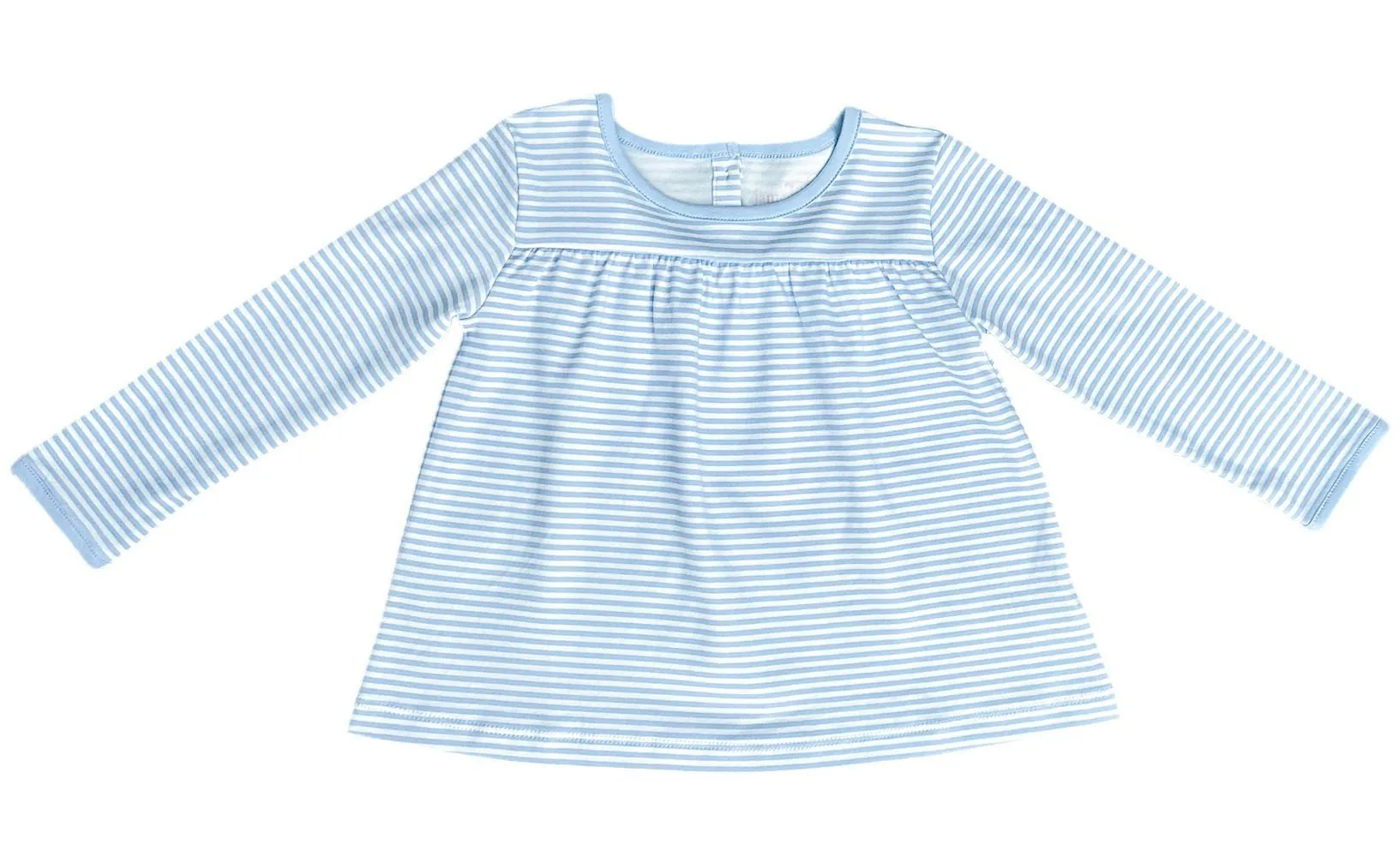 James & Lottie Girls Isla Knit Top - Light Blue Stripes
