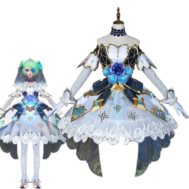 LOL Prestige Crystal Rose Gwen Cosplay Costume Halloween Costume