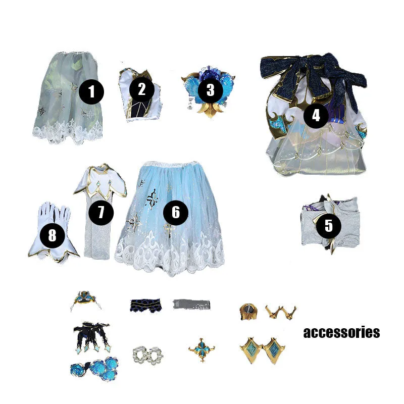LOL Prestige Crystal Rose Gwen Cosplay Costume Halloween Costume