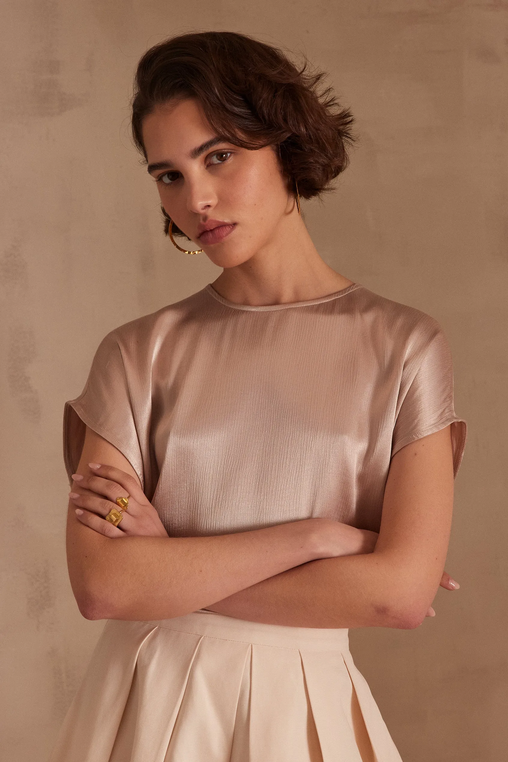 PENELOPE SATIN TOP