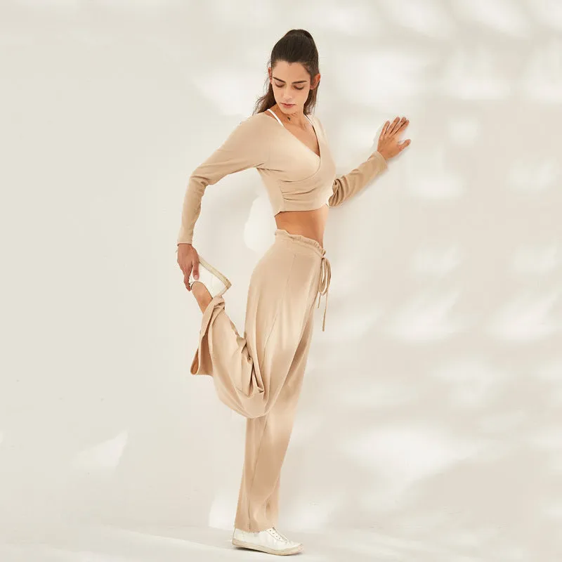 Relaxed Wide Leg Pants w/ Drawstring