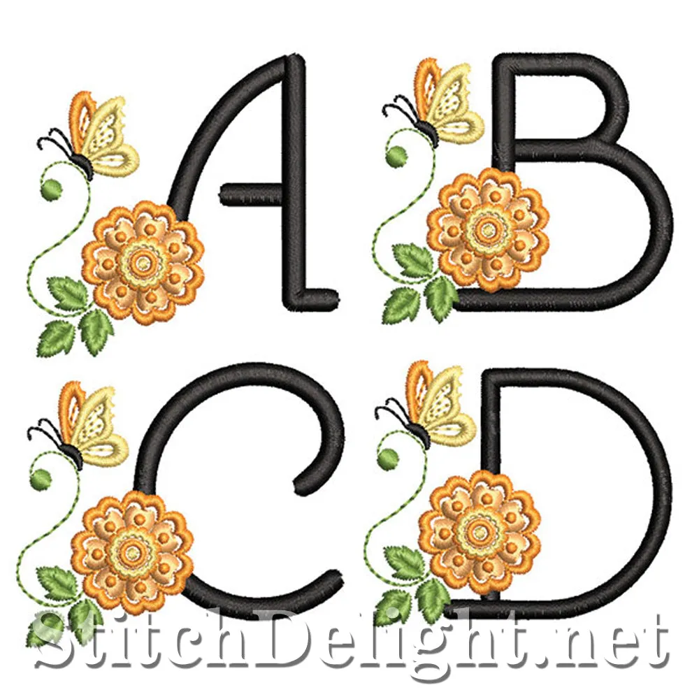 SDS1236 Sunset Blooms Font