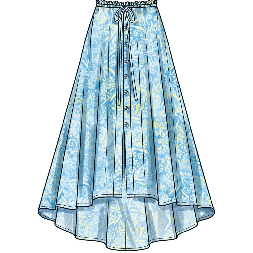 Simplicity Sewing Pattern S9786 Misses' Skirt With Hemline Variations
