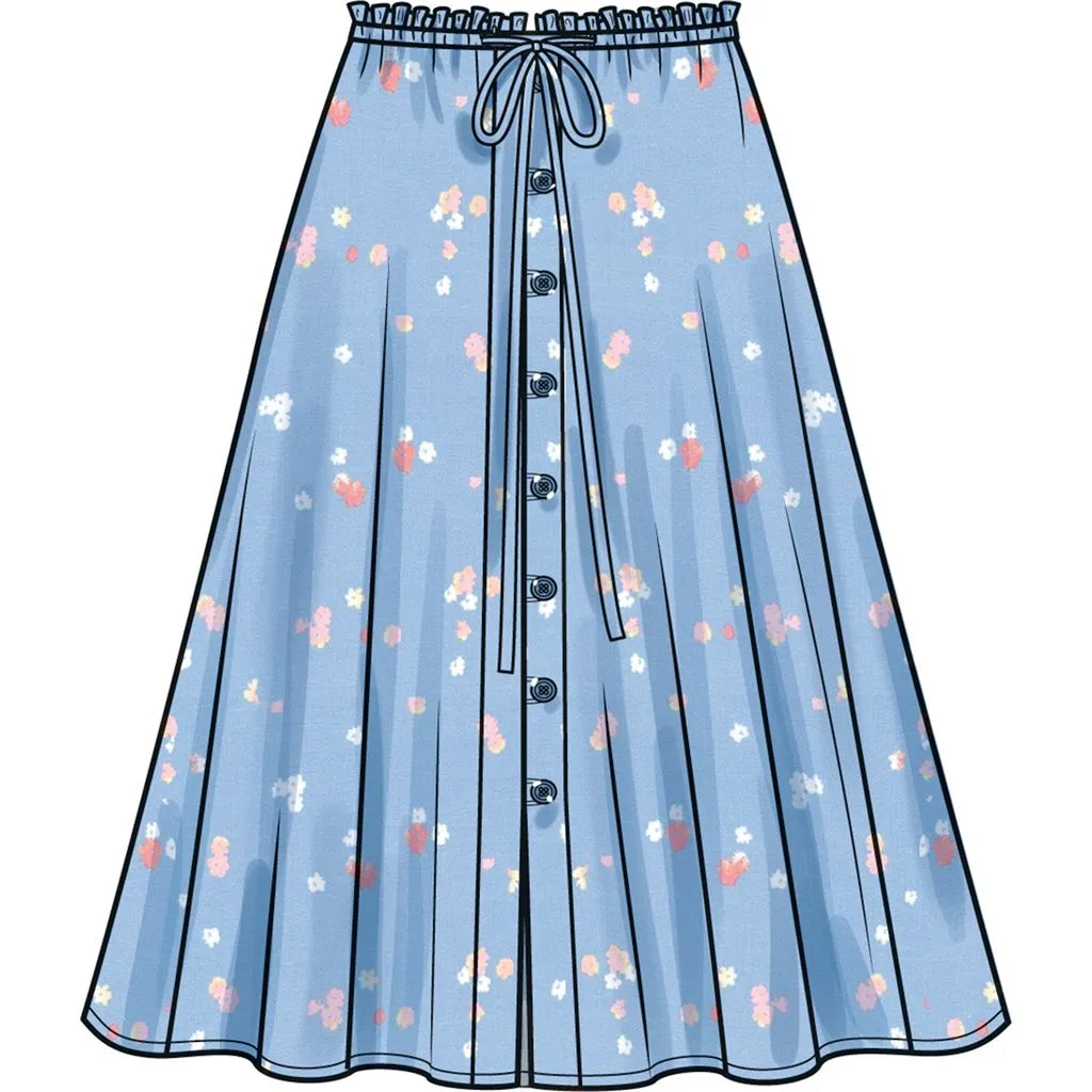 Simplicity Sewing Pattern S9787 Women's Skirt With Hemline Variations