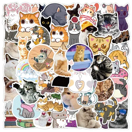 ST05 Playful Cats Stickers 20 Pieces